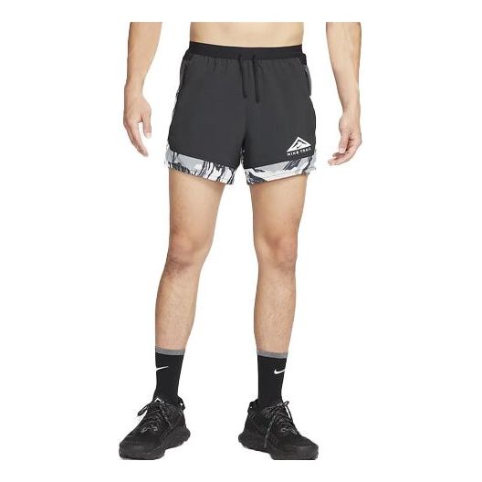 Men's Nike Dri-FIT Flex Trail Running Sports Black Shorts DM4653-010