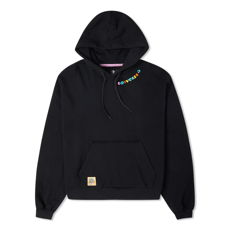 (WMNS) Converse Crafted Fashion Graphic Hoodie 'Black' 10024178-A01