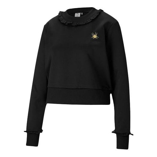 (WMNS) PUMA x Charlotte Olympia Round-neck Sweatshirt Black 598784-01