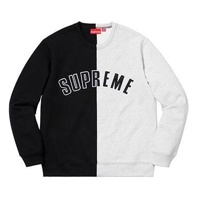 Supreme FW18 Split Crewneck Sweatshirt 'Black' SUP-FW18-132