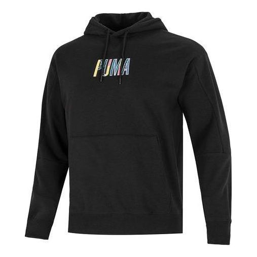 PUMA Colorful Logo Hoodie 'Black' 537706-01