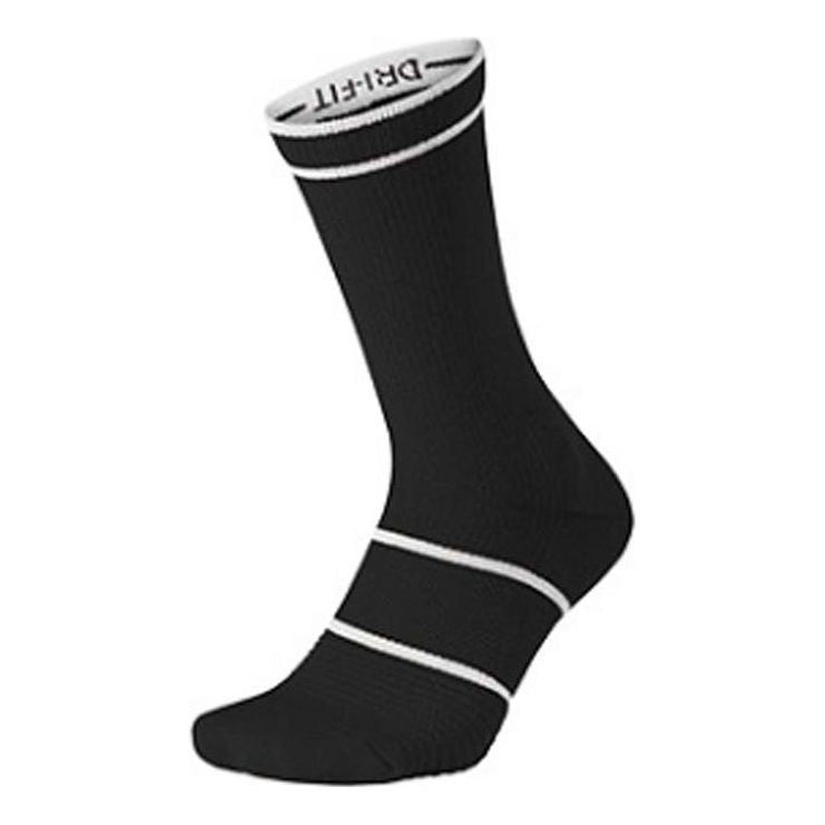 Nike Court Essential Crew Tennis Socks 'Black White' SX6913-011