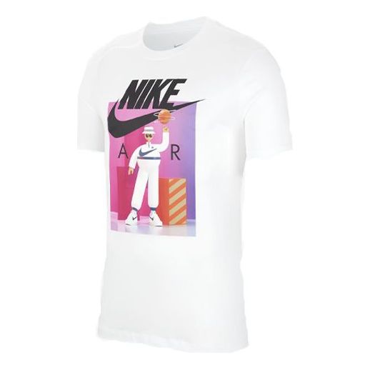 Nike Sportswear Printing Short Sleeve 'Airman Futura White' CW0411-100