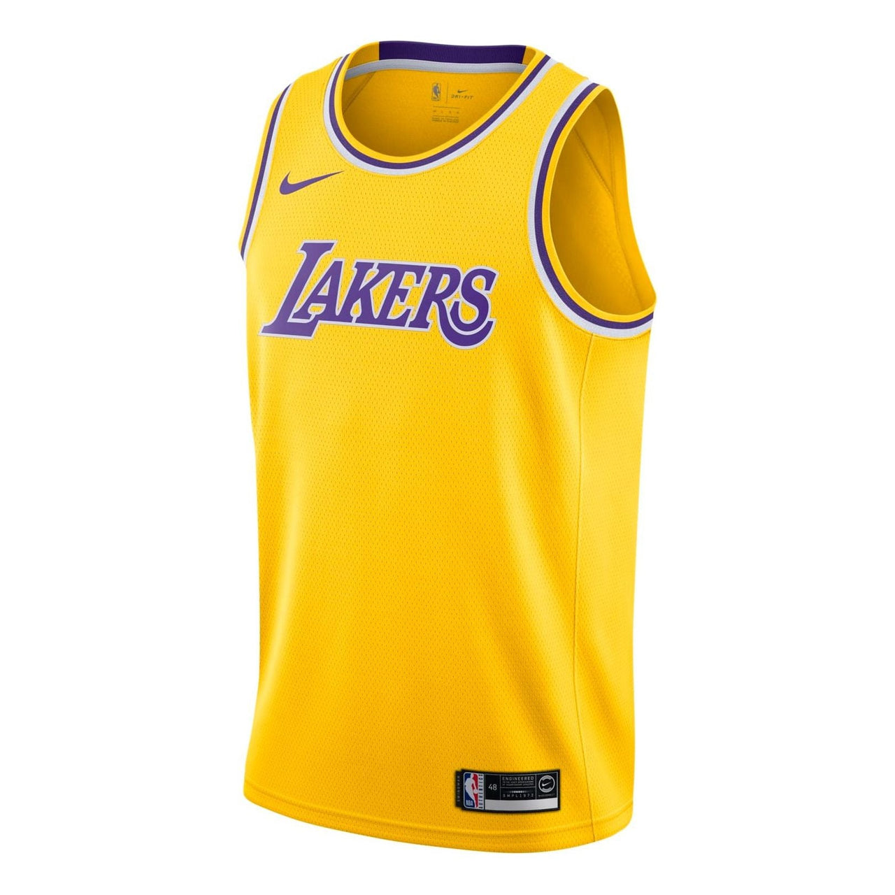 Nike x NBA Los Angeles Lakers Icon Edition Swingman Jerseys 'Yellow' AA7100-728
