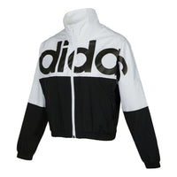 (WMNS) adidas neo Icons+ Top Casual Sports Stand Collar Alphabet Printing Jacket Black H36716