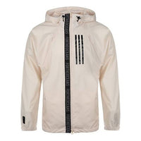 adidas WND M Casual Sports hooded Woven Jacket Beige DX9290