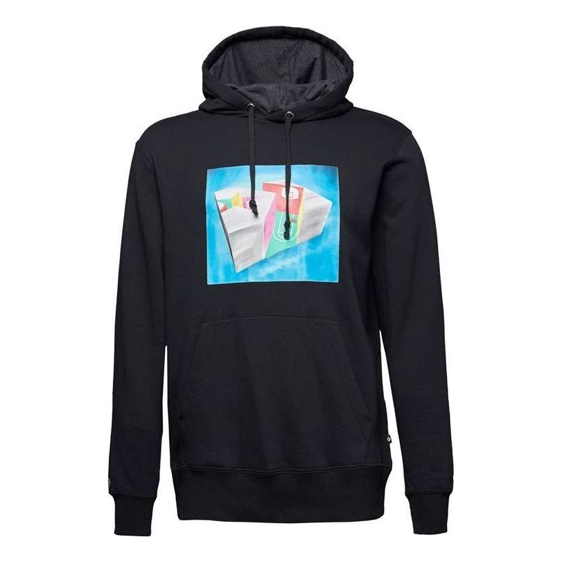 Converse Star Chevron 3D Court Pullover Hoodie 'Black' 10017341-A01