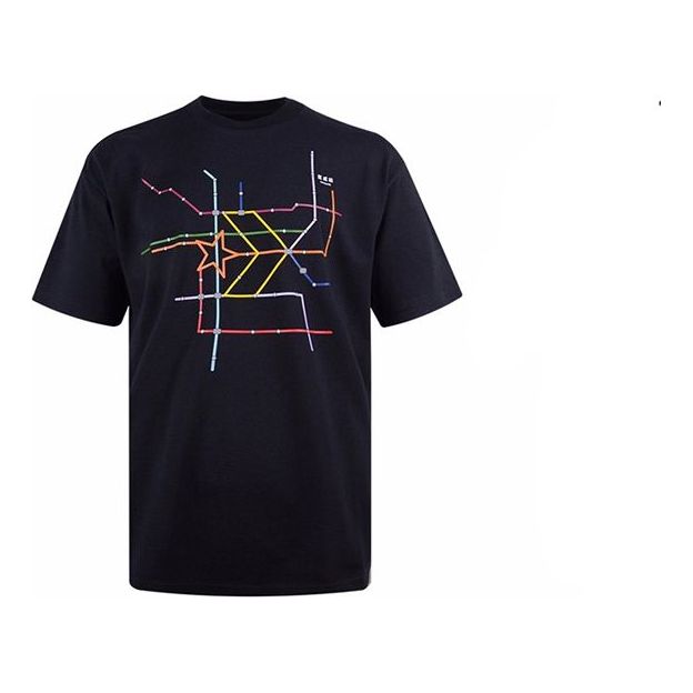 Men's Converse Logo Printing Short Sleeve Black 10020851-A02