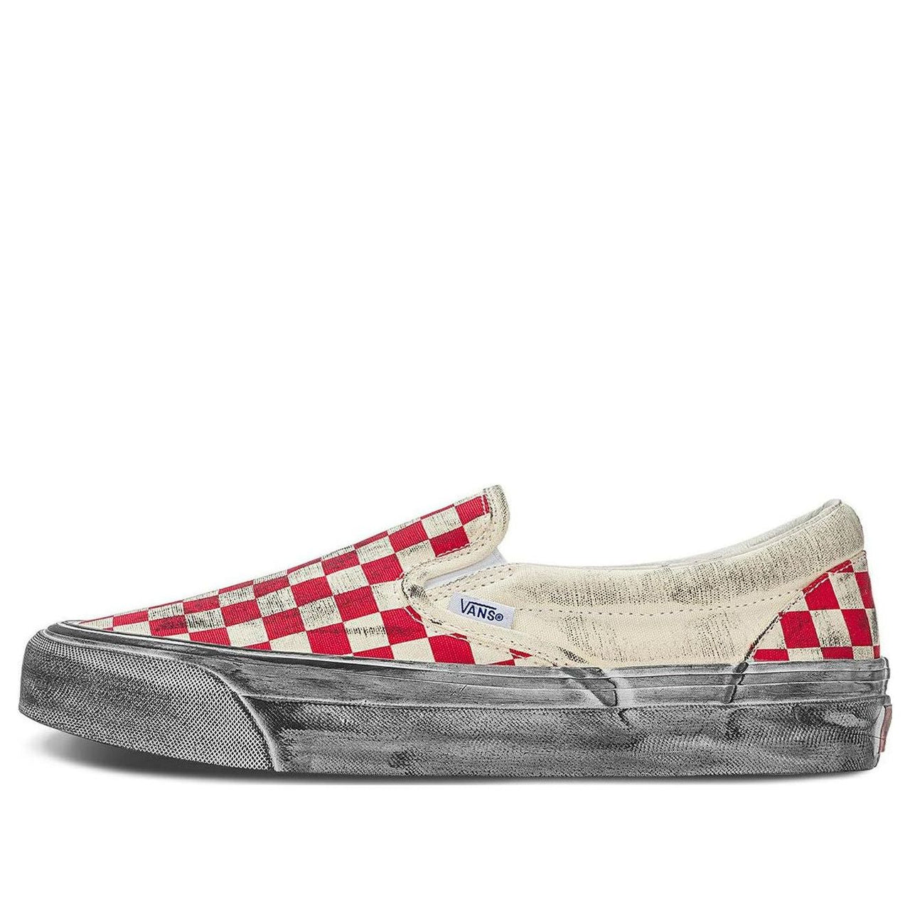 Vans Vault OG Classic SlipOn LX 'Stressed Red Checkerboard' VN0A32QN9Y1