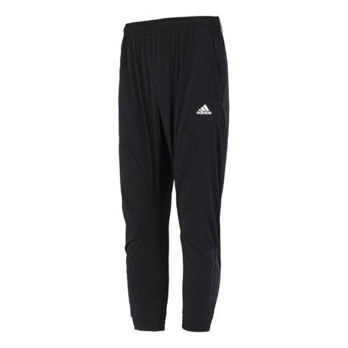 Men's adidas Sl Sj Tc Pt Casual Bundle Feet Solid Color Logo Sports Pants/Trousers/Joggers Autumn Black HM2971