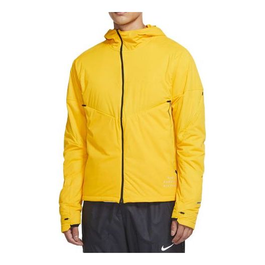 Nike Reflective Alphabet Logo Running Athleisure Casual Sports Jacket Yellow CU7890-743