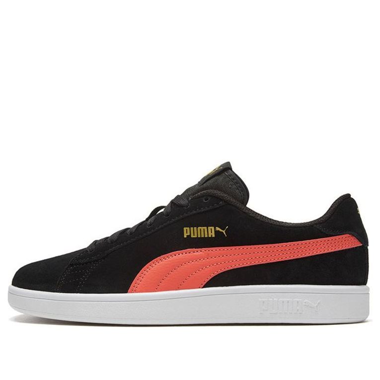PUMA Smash V2 Retro Casual Skateboarding Shoes Unisex Black coral red 364989-39