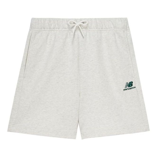 New Balance Logo Cotton Shorts 'White Green' 5VD24213-OA