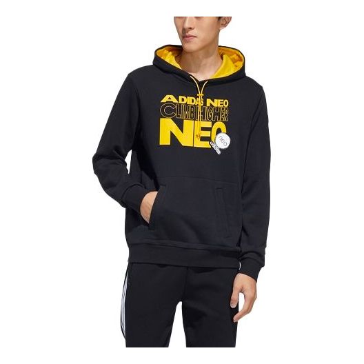 adidas neo Alphabet Printing Athleisure Casual Sports Unisex Black HD7096
