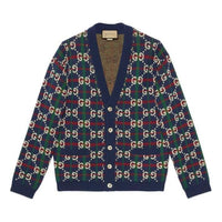 Gucci GG Check Knit Wool Cardigan 'Blue White' 716334-XKCOZ-4804