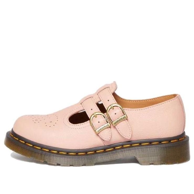 (WMNS) Dr. Martens 8065 Virginia Leather Mary Jane 'Peach Beige' 30692329