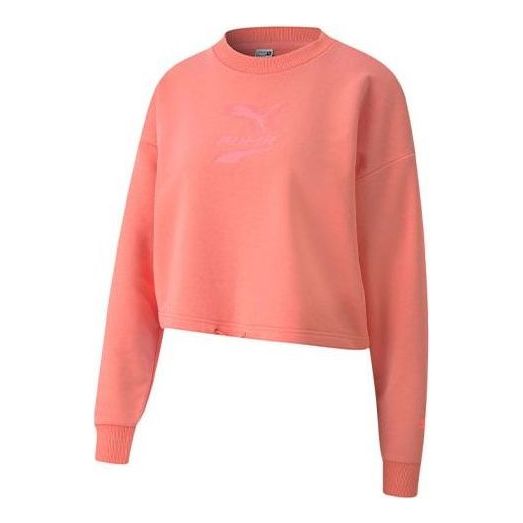 (WMNS) PUMA Evide Logo Sweatshirt 'Pink' 599174-27
