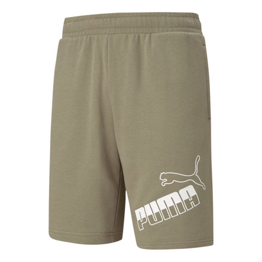 PUMA Amplified Big Logo Shorts 'Olive Green White' 588675-73
