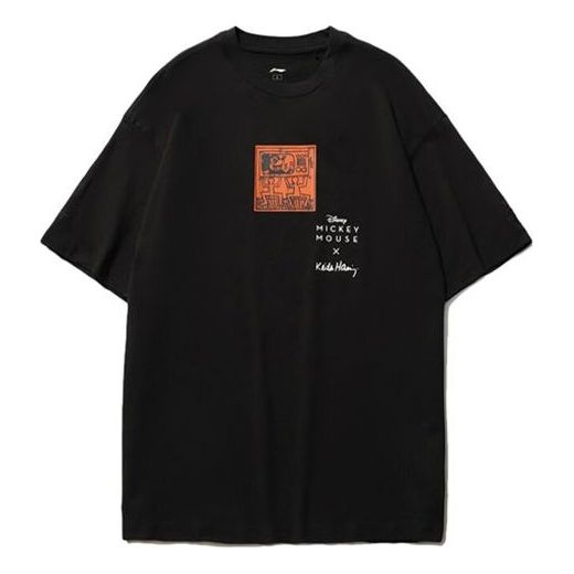 Li-Ning x Disney Mickey x Keith Haring Classic Tee 'Black Red White' AHSR503-1