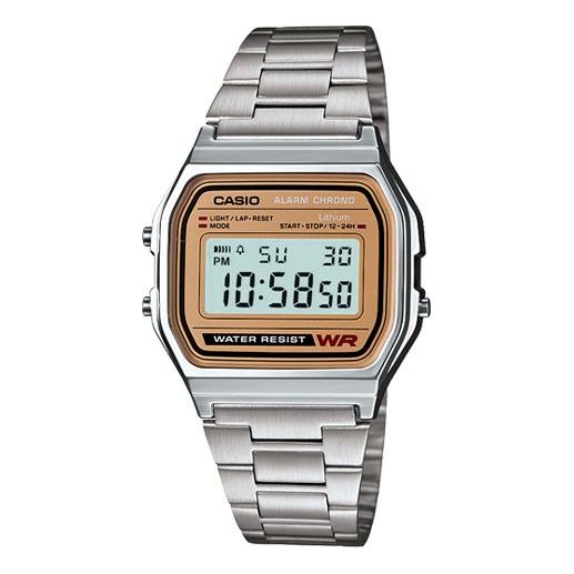 CASIO Stainless Steel Strap Mens Silver Digital A158WEA-9
