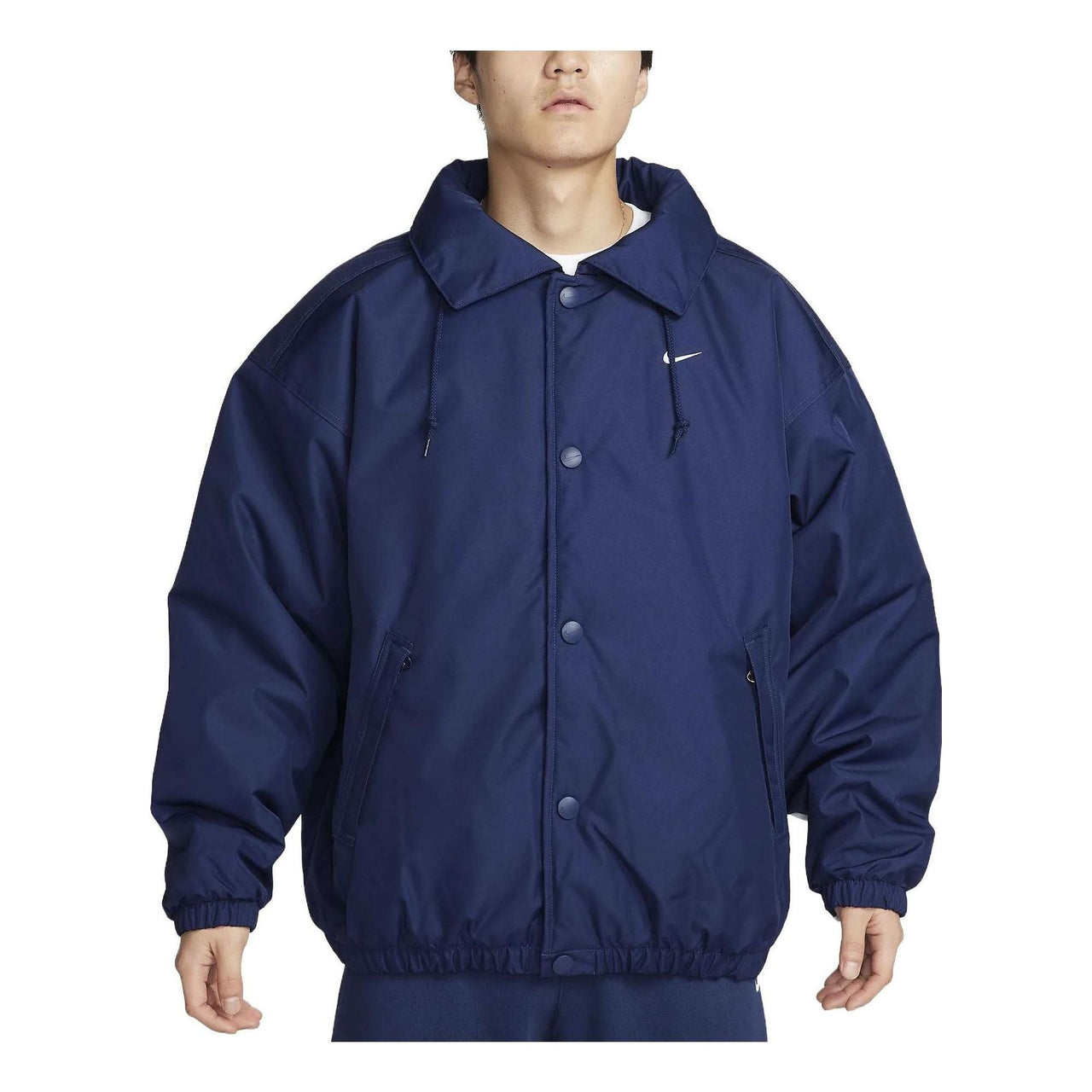 Nike Sportswear Solo Swoosh Puffer Jacket 'Navy Blue' FB7853-410