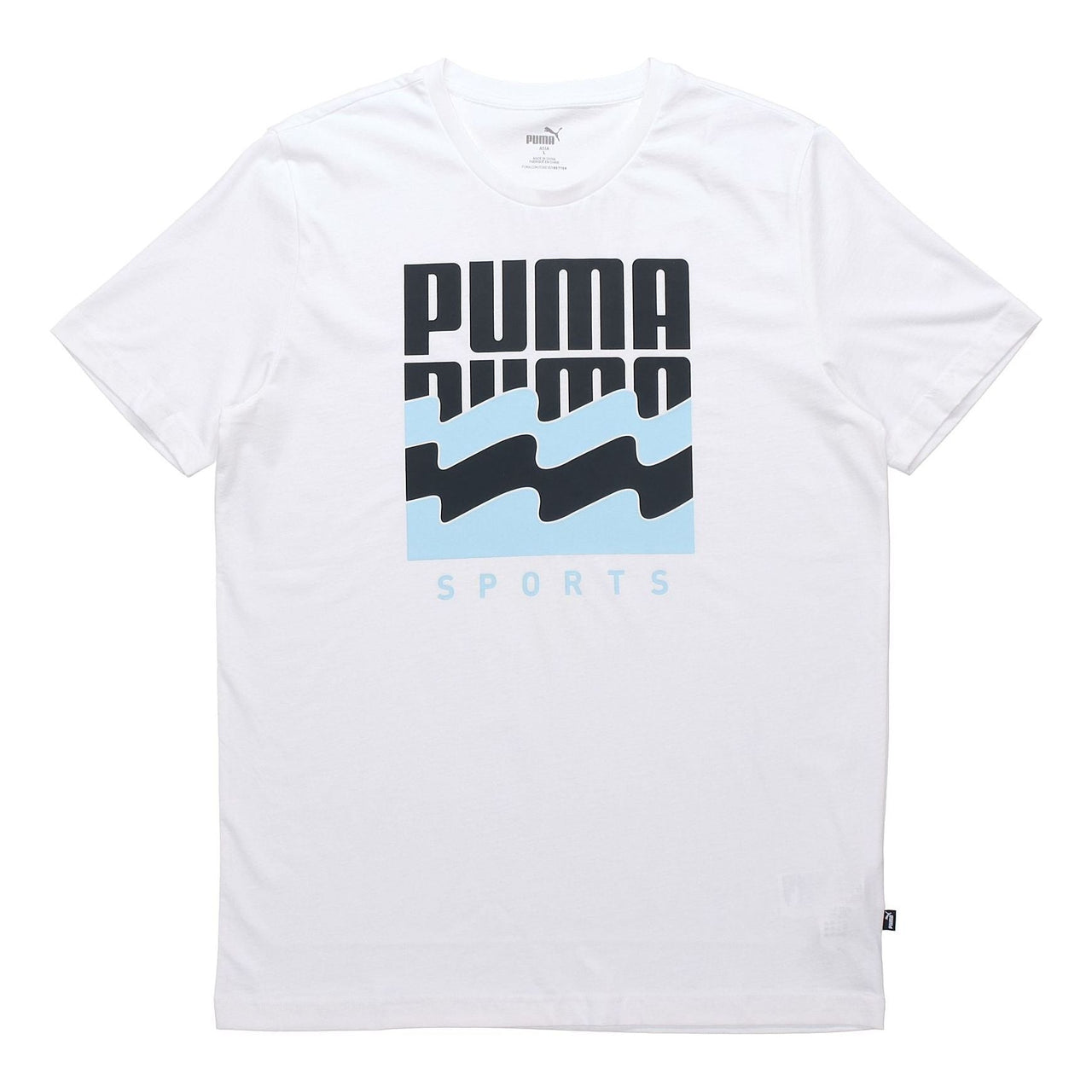 PUMA Summer Graphic Alphabet Large Logo Printing Short Sleeve White 583875-02