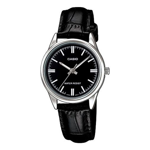 CASIO RetroPointer SeriesWatch ClassicLeather Black Quartz Waterproof Black Dial Black Analog LTP-V005L-1A
