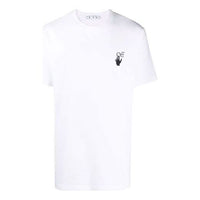 Men's Off-White FW21 Caravaggio Printing Short Sleeve White T-Shirt OMAA027F21JER0110184