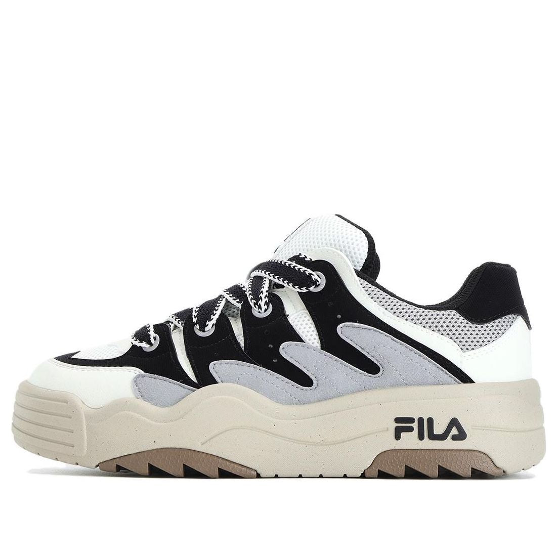 (WMNS) FILA Rosetta Skateboarding Shoes 'Black Grey' F12W331207FSB