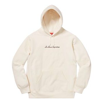 Supreme Le Luxe Hooded Sweatshirt 'White Black' SUP-SS19-319