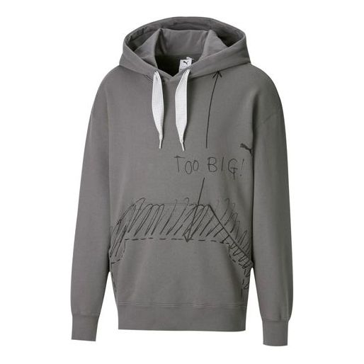 PUMA X  Michael Lau Too Big Graphic Hoodie 'Grey' 530356-60
