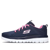 (WMNS) Skechers Graceful Get Connected Blue/White/Pink 12615-NVHP