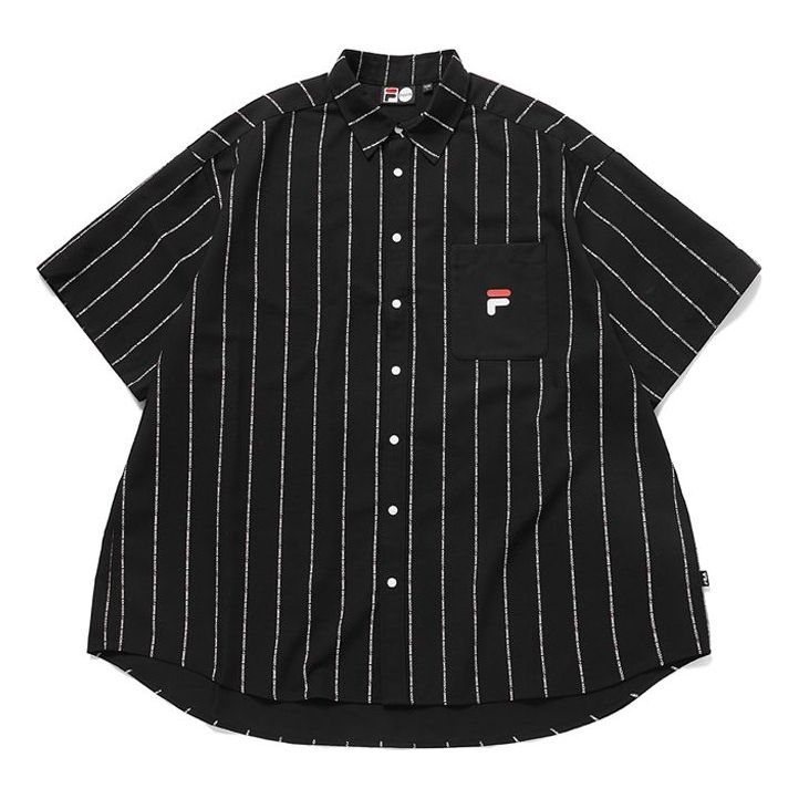 FILA FUSION Stripes Shirt 'Black' T11M931402F-BK