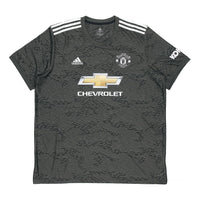 adidas MUFC A JSY 20-21 Season Manchester United Away SW Fan Edition Sports Short Sleeve Jersey Green EE2378