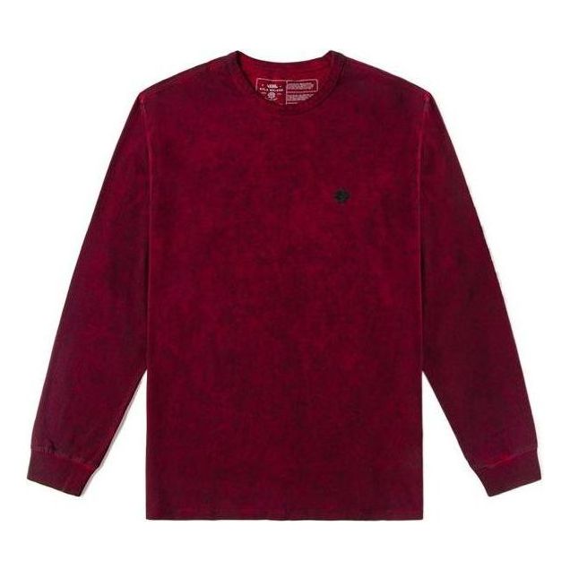 Vans Tie-dye Round Neck Long Sleeve T-shirt 'Beugundy' VN0A4S2GCAR
