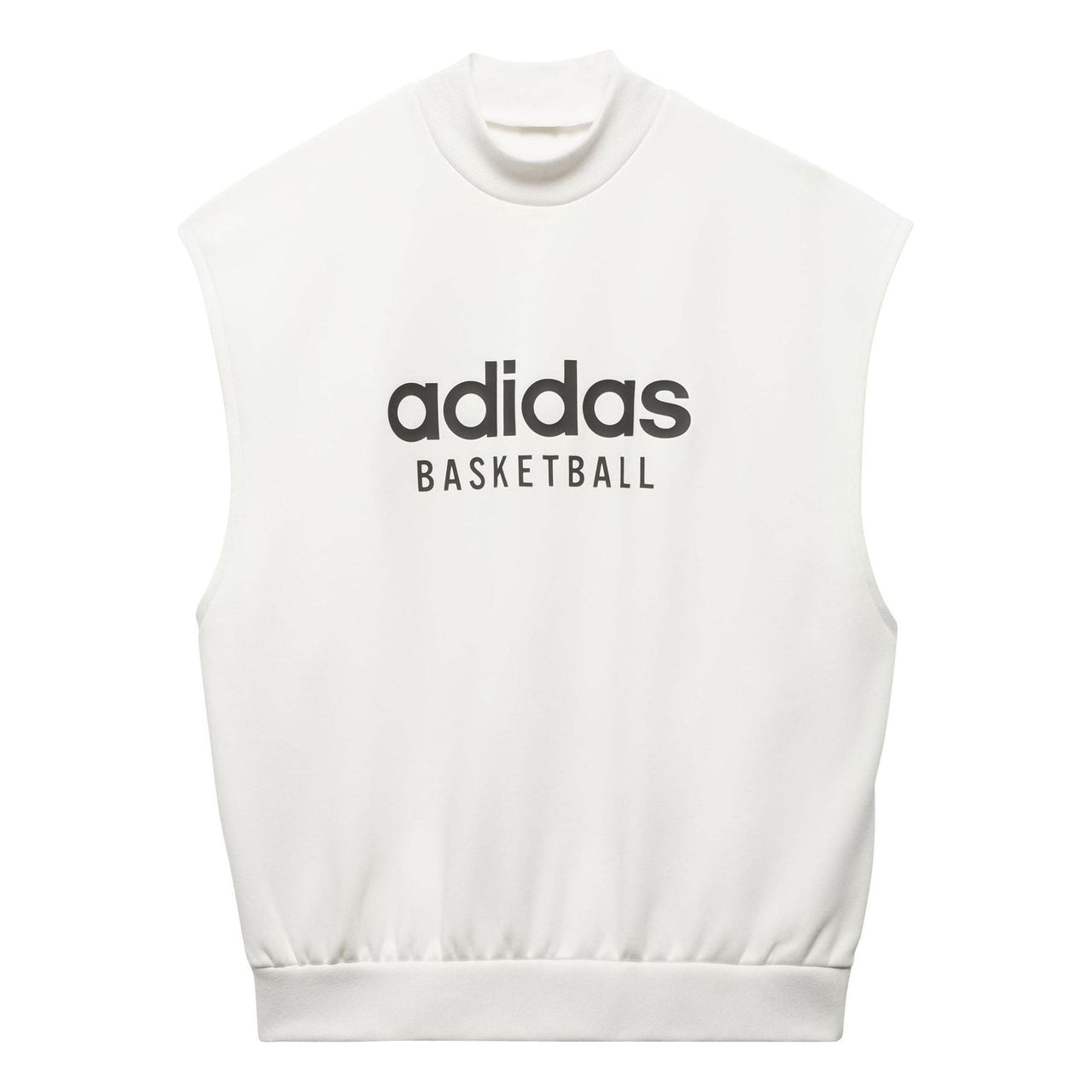 adidas Basketball Sleeveless Sweatshirt 'White' IA3417