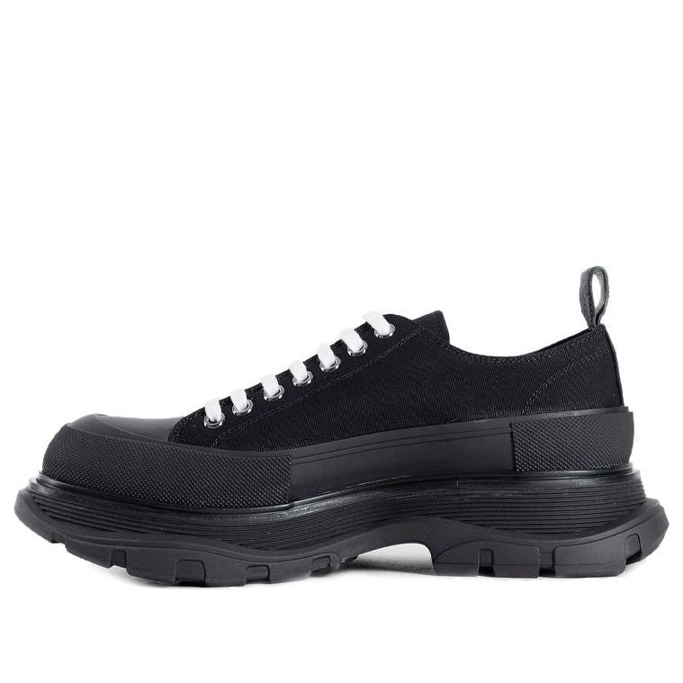 Alexander McQueen Tread Slick Lace Up Sneakers 'Triple Black' 604257W4L321000