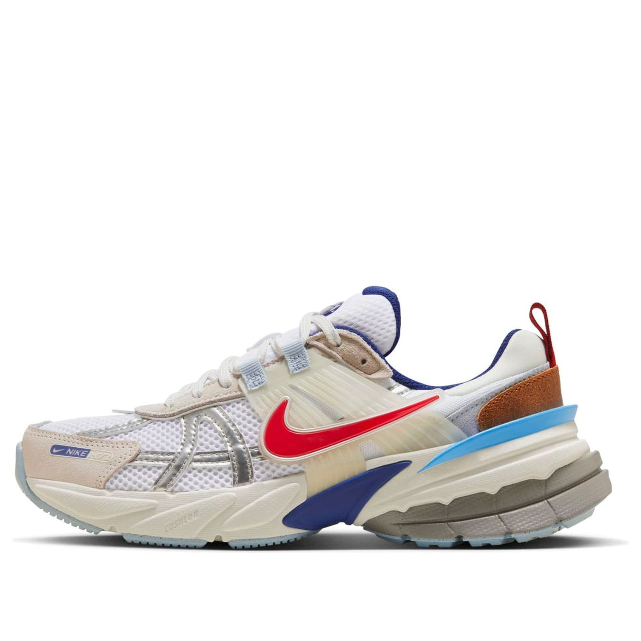 (WMNS) Nike V2K Run 'Metallic Silver Gym Red Deep Royal Blue' HF5724-061