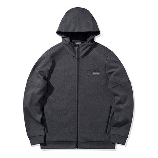 Li-Ning Logo Cardigan Jacket 'Dark Grey' AWDQ063-2
