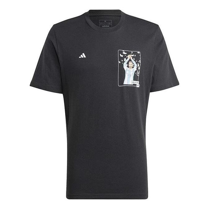 adidas Messi Football Icon Graphic Tee 'Black' IB4909