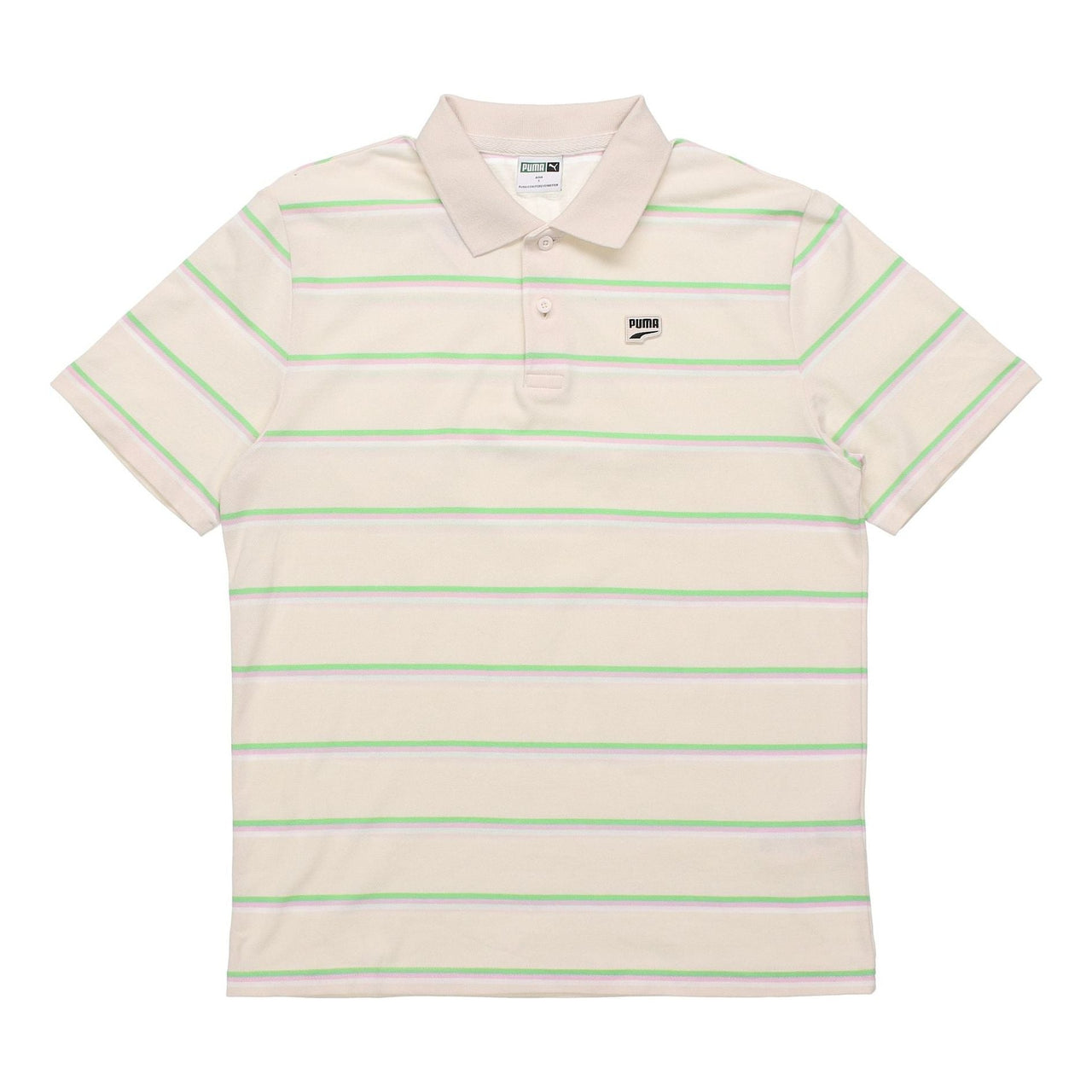 PUMA Downtown Stripe Polo Tee Shirt 'Beige' 599781-75