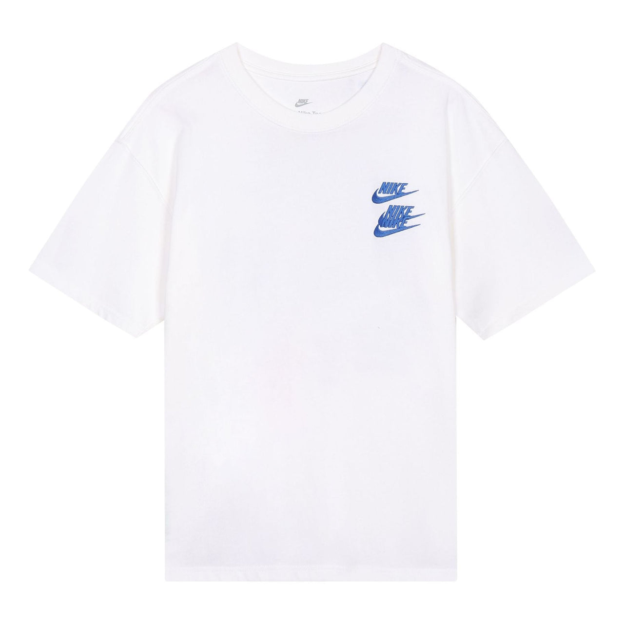 Men's Nike Sportswear Around The World Subject Embroidered Alphabet Logo Ribbed Round Neck Short Sleeve White T-Shirt DR1210-100