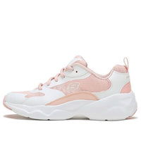 (WMNS) Skechers D lites Low Running Shoes White/Pink 88888415-WPK