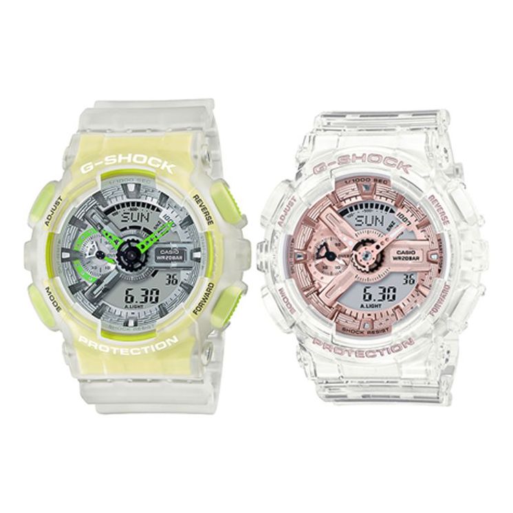 CASIO G-Shock Analog-Digital 'White' GA-110LS-7A&GMA-S110SR-7A