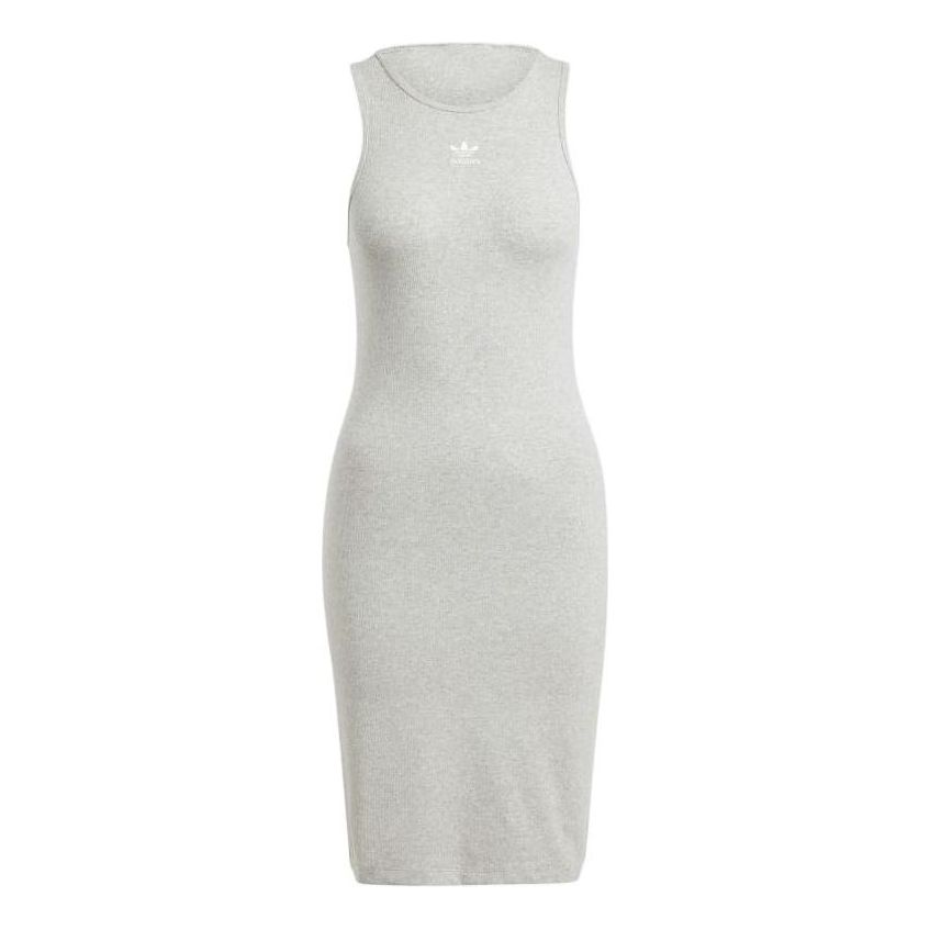 (WMNS) adidas Essentials Rib Tank Dress Asia Sizing 'Grey' IR5923