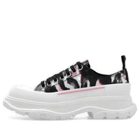 (WMNS) Alexander McQueen Tread Slick Sneakers 'White Black Pink' 733065W4PM18893