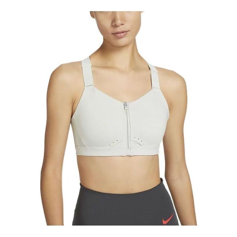 (WMNS) Nike Alpha High Support Padded Zip-Front Sports Bra 'White' DD0437-034