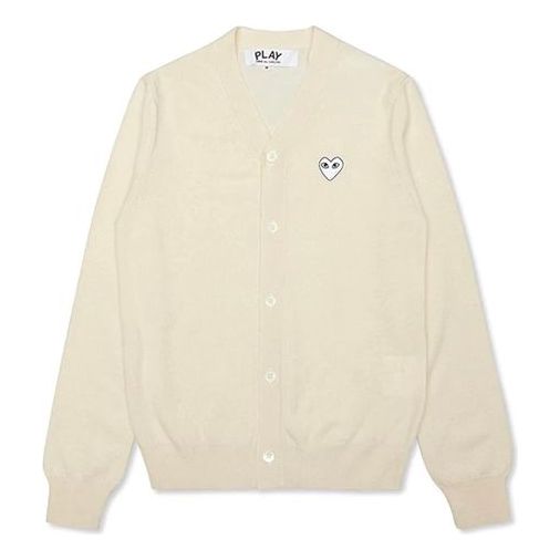 COMME des GARCONS PLAY Cardigan White Emblem 'Natural' AZ-N066-051-3