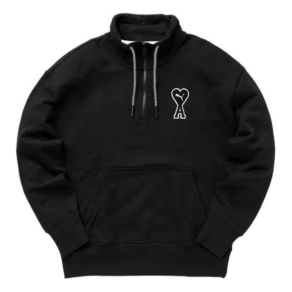 PUMA X Ami Half Zip Sweatshirt 'Black' 535993-01