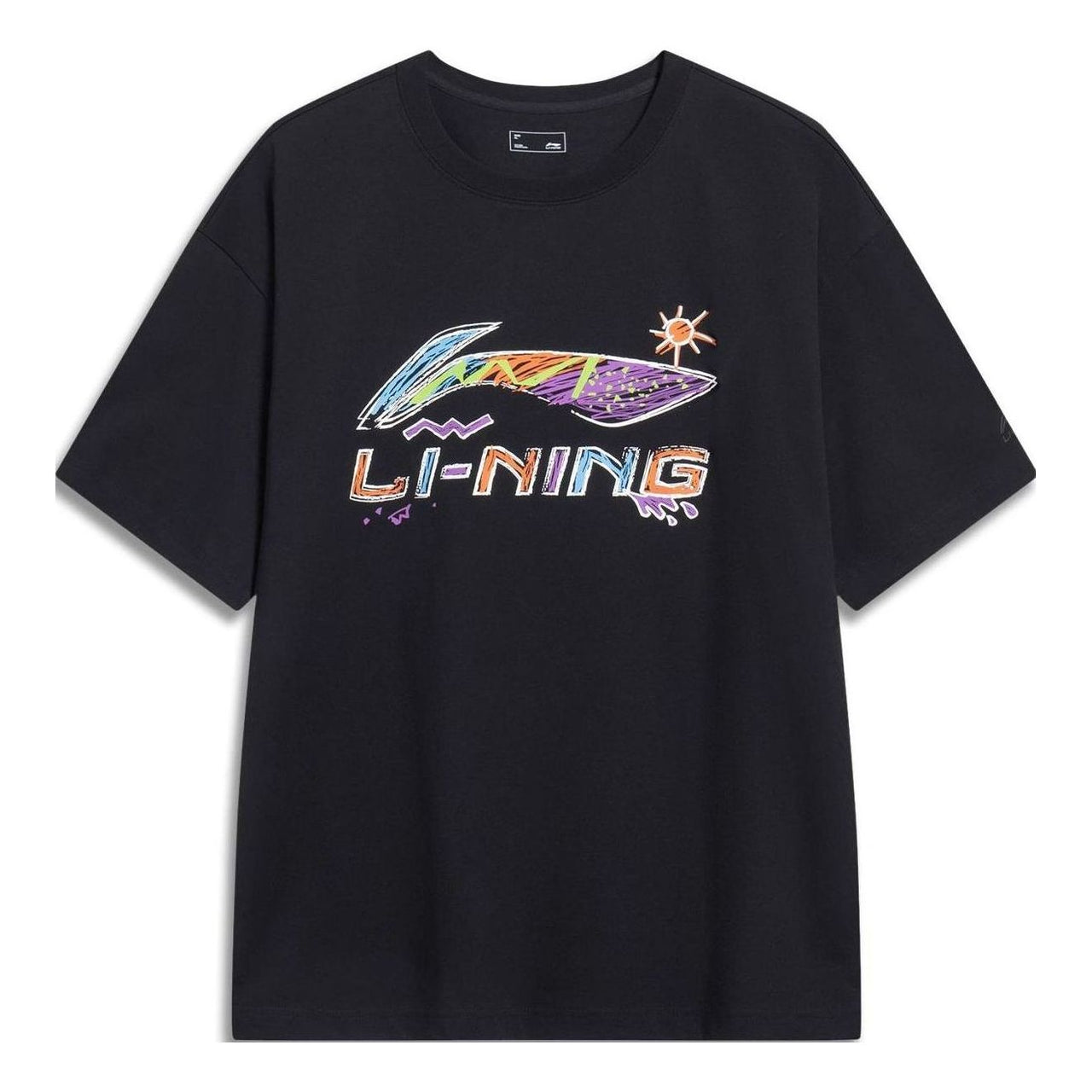 Li-Ning Essential Logo T-shirt 'Black Multi' AHST727-1